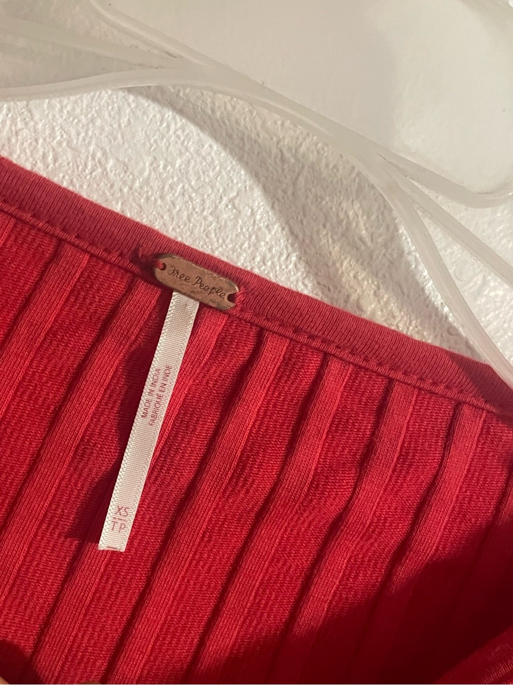 Free People Women's Red Tilly Long-sleeve Cardi - Picture 6 of 7